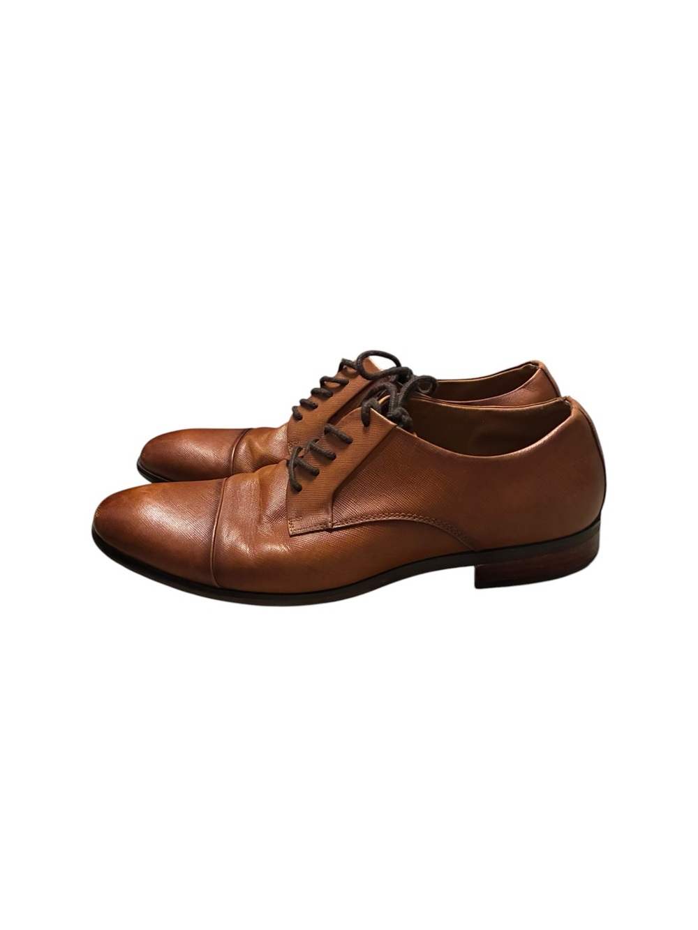 Aldo Tan Leather Cap-Toe Derby Shoes